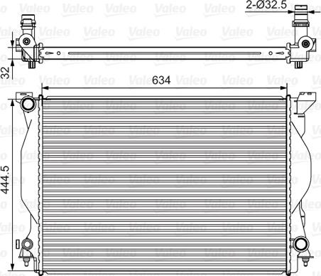 Valeo 734419 - Радиатор, охлаждение двигателя avtokuzovplus.com.ua