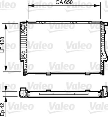 Valeo 734421 - Радіатор, охолодження двигуна autocars.com.ua