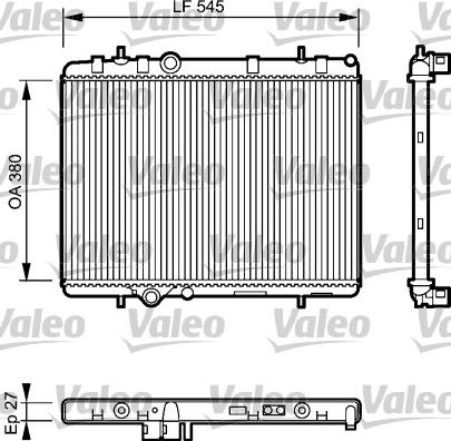 Valeo 734423 - Радиатор, охлаждение двигателя avtokuzovplus.com.ua