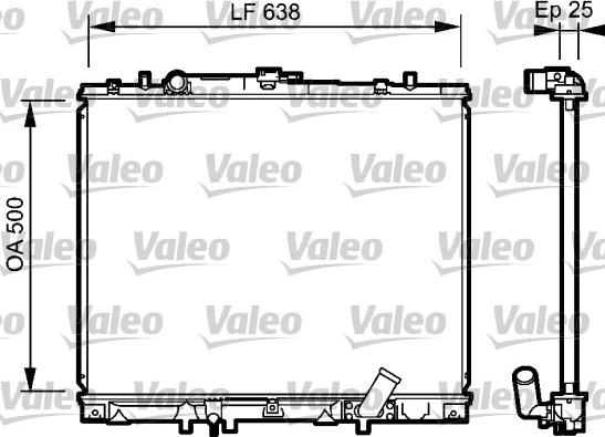 Valeo 734424 - Радіатор, охолодження двигуна autocars.com.ua