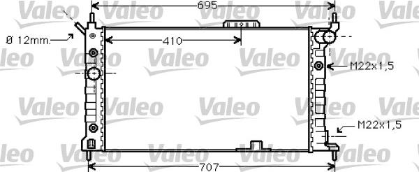 Valeo 734429 - Радіатор, охолодження двигуна autocars.com.ua