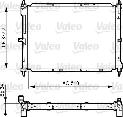 Valeo 734437 - Радіатор, охолодження двигуна autocars.com.ua