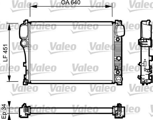 Valeo 734447 - Радиатор, охлаждение двигателя avtokuzovplus.com.ua