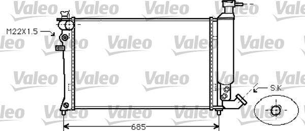 Valeo 734454 - Радіатор, охолодження двигуна autocars.com.ua