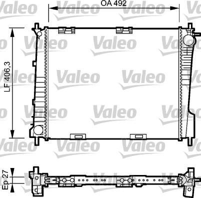 Valeo 734461 - Радіатор, охолодження двигуна autocars.com.ua