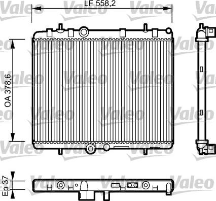 Valeo 734463 - Радіатор, охолодження двигуна autocars.com.ua