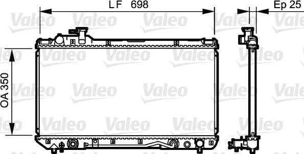 Valeo 734466 - Радіатор, охолодження двигуна autocars.com.ua