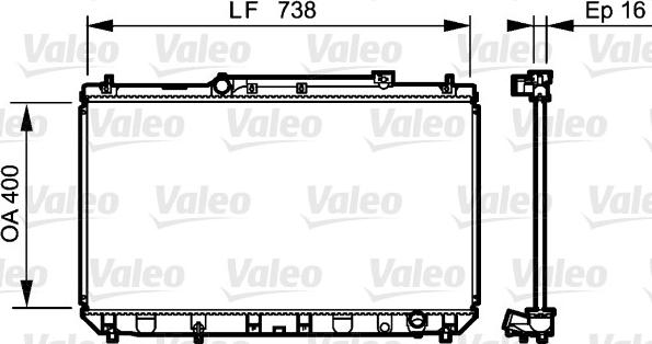 Valeo 734488 - Радіатор, охолодження двигуна autocars.com.ua