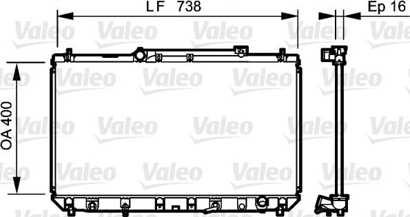 Valeo 734489 - Радіатор, охолодження двигуна autocars.com.ua