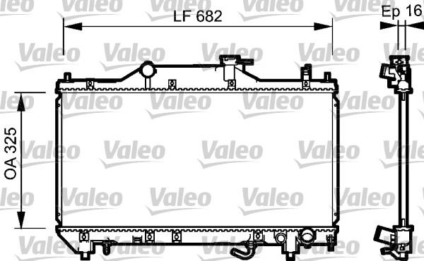 Valeo 734490 - Радіатор, охолодження двигуна autocars.com.ua