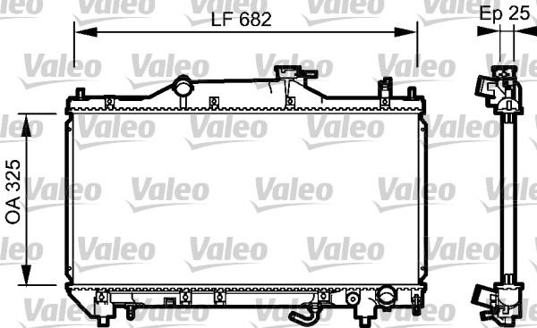 Valeo 734491 - Радиатор, охлаждение двигателя avtokuzovplus.com.ua