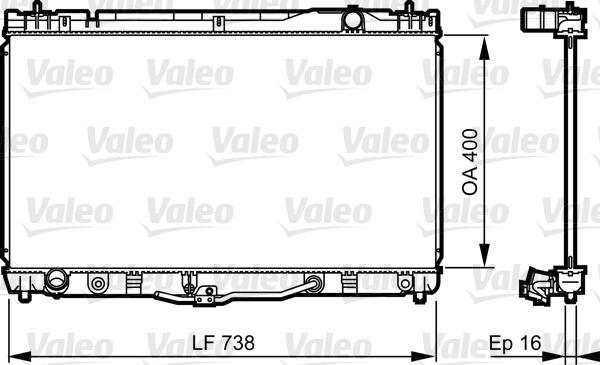 Valeo 734492 - Радіатор, охолодження двигуна autocars.com.ua