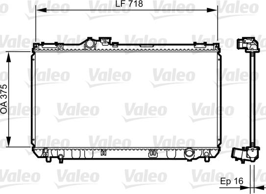 Valeo 734498 - Радіатор, охолодження двигуна autocars.com.ua