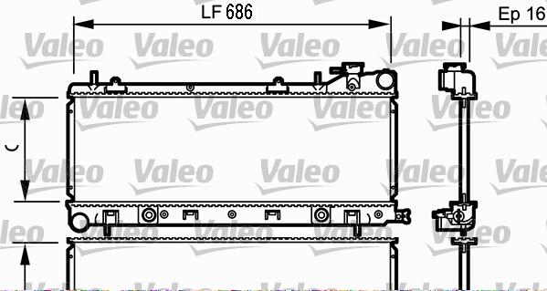 Valeo 734577 - Радіатор, охолодження двигуна autocars.com.ua