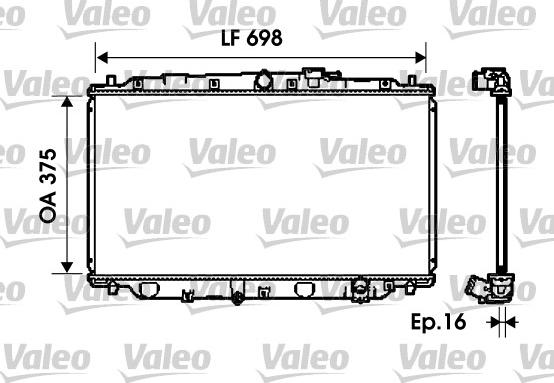 Valeo 734624 - Радіатор, охолодження двигуна autocars.com.ua