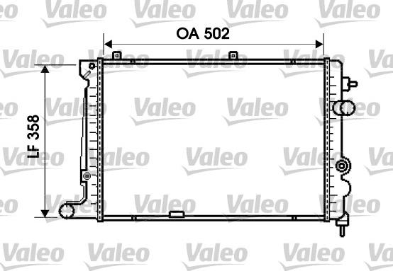 Valeo 734644 - Радіатор, охолодження двигуна autocars.com.ua