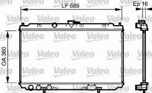 Valeo 734705 - Радіатор, охолодження двигуна autocars.com.ua