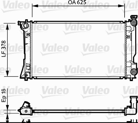 Valeo 734712 - Радіатор, охолодження двигуна autocars.com.ua