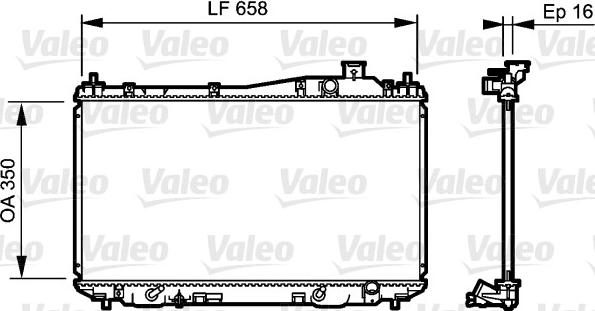 Valeo 734723 - Радіатор, охолодження двигуна autocars.com.ua