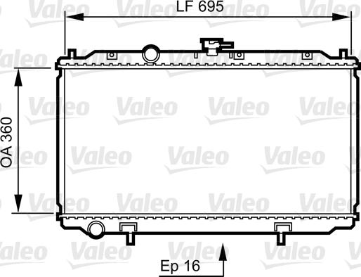 Valeo 734736 - Радіатор, охолодження двигуна autocars.com.ua