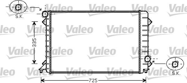 Valeo 734754 - Радіатор, охолодження двигуна autocars.com.ua