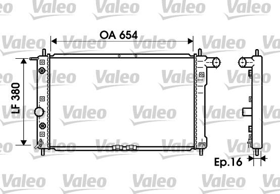 Valeo 734764 - Радіатор, охолодження двигуна autocars.com.ua