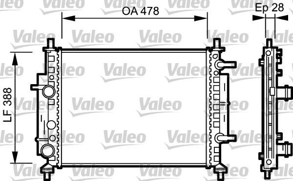 Valeo 734768 - Радіатор, охолодження двигуна autocars.com.ua