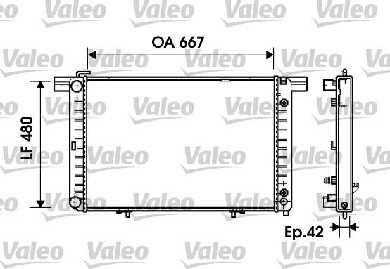 Valeo 734798 - Радіатор, охолодження двигуна autocars.com.ua