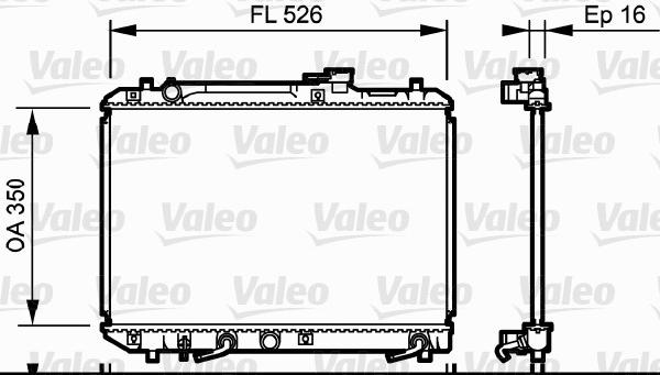 Valeo 734835 - Радіатор, охолодження двигуна autocars.com.ua