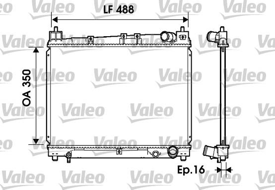 Valeo 734840 - Радіатор, охолодження двигуна autocars.com.ua