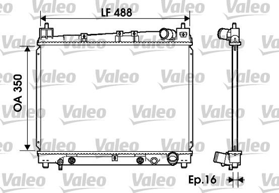 Valeo 734841 - Радіатор, охолодження двигуна autocars.com.ua