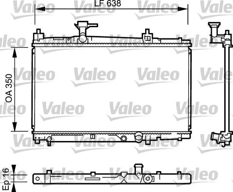 Valeo 734842 - Радиатор, охлаждение двигателя avtokuzovplus.com.ua