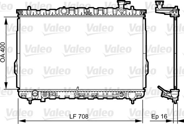 Valeo 734909 - Радіатор, охолодження двигуна autocars.com.ua