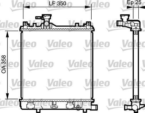 Valeo 734917 - Радіатор, охолодження двигуна autocars.com.ua