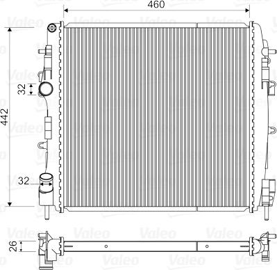 Valeo 734922 - Радиатор, охлаждение двигателя autodnr.net