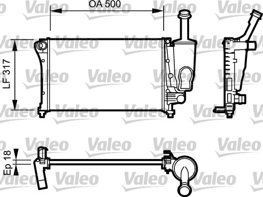 Valeo 734923 - Радіатор, охолодження двигуна autocars.com.ua