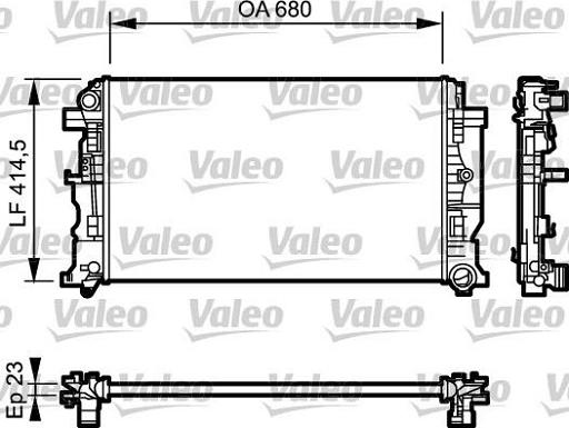 Valeo 734927 - Радіатор, охолодження двигуна autocars.com.ua