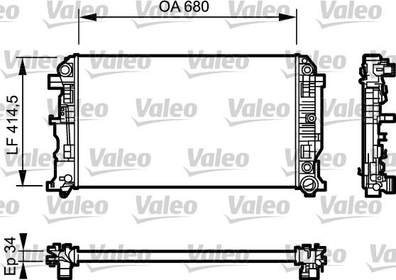 Valeo 734929 - Радіатор, охолодження двигуна autocars.com.ua