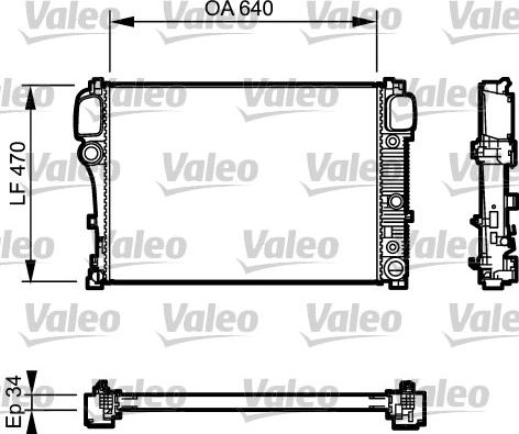 Valeo 734940 - Радіатор, охолодження двигуна autocars.com.ua