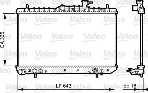 Valeo 734960 - Радіатор, охолодження двигуна autocars.com.ua