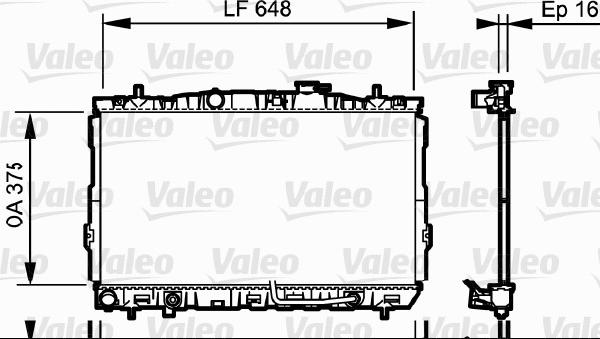 Valeo 734965 - Радиатор, охлаждение двигателя autodnr.net