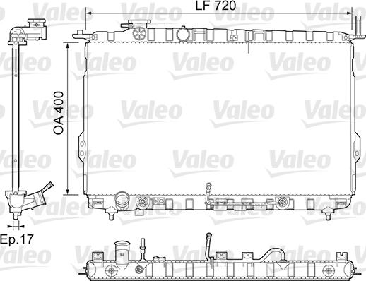 Valeo 734974 - Радіатор, охолодження двигуна autocars.com.ua