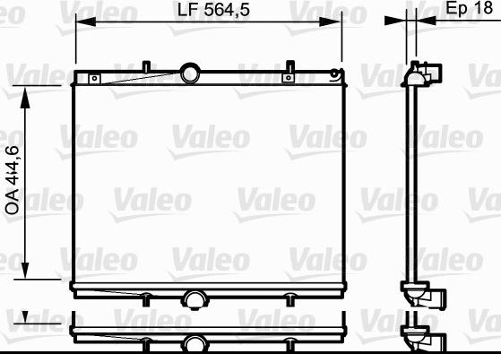 Valeo 735020 - Радіатор, охолодження двигуна autocars.com.ua