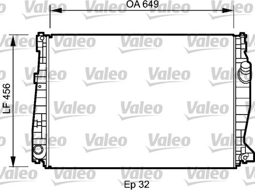 Valeo 735021 - Радіатор, охолодження двигуна autocars.com.ua
