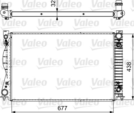 Valeo 735032 - Радіатор, охолодження двигуна autocars.com.ua