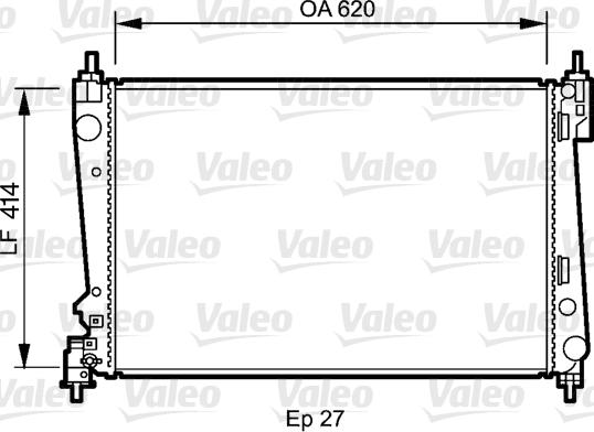Valeo 735041 - Радіатор, охолодження двигуна autocars.com.ua
