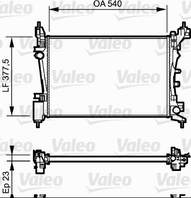 Valeo 735042 - Радіатор, охолодження двигуна autocars.com.ua