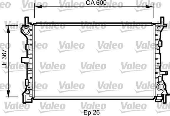 Valeo 735046 - Радиатор, охлаждение двигателя avtokuzovplus.com.ua