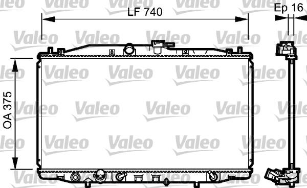 Valeo 735050 - Радіатор, охолодження двигуна autocars.com.ua