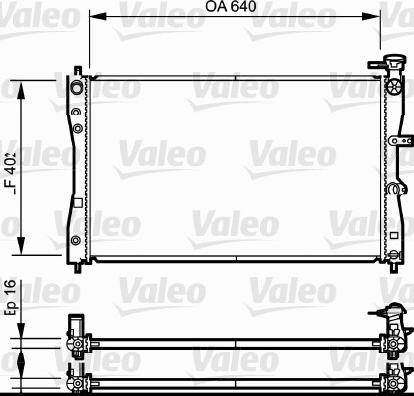 Valeo 735055 - Радіатор, охолодження двигуна autocars.com.ua